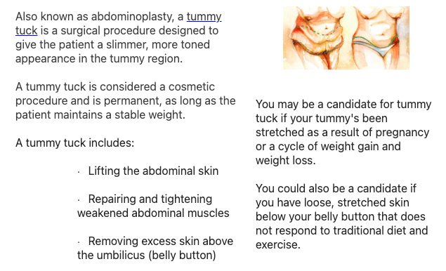 Tummy Tuck Specials